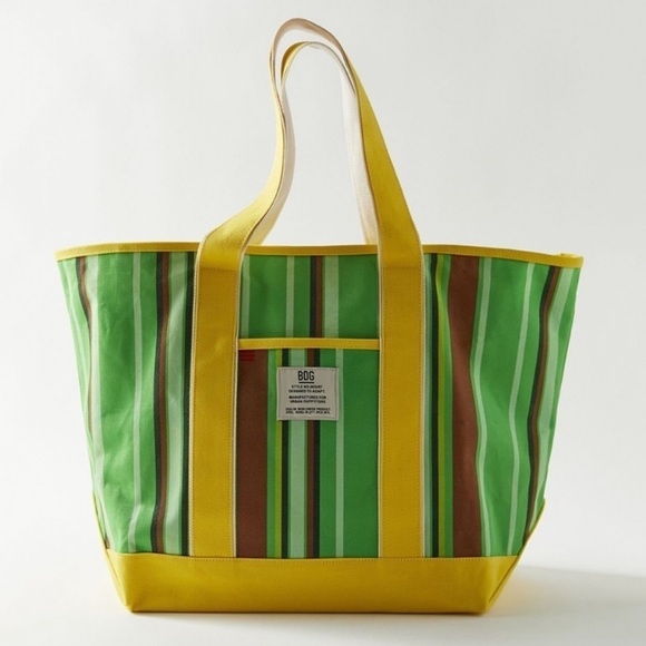 NWT Urban Outfitters BDG Oversized Zip Top Striped Tote Bag - Picture 1 of 9